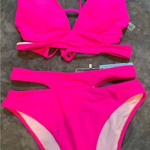 Popvil Vibrant Pink Bikini Set